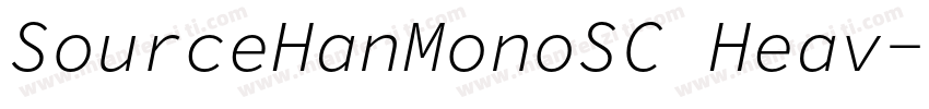 SourceHanMonoSC Heav字体转换